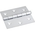 Hardware Resources Brushed Chrome 3"x2-3/4" Single Full Swaged Butt Hinge OL33550BC